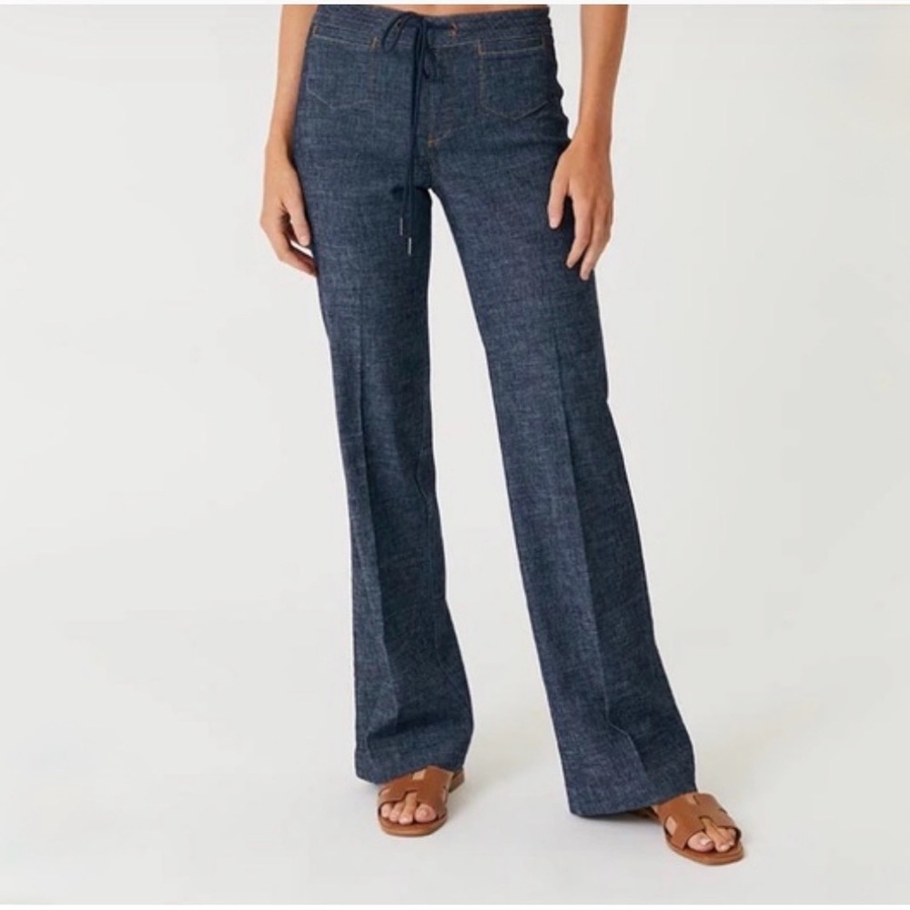 Level 99 Women's Dark Indigo Wide-Leg Jeans